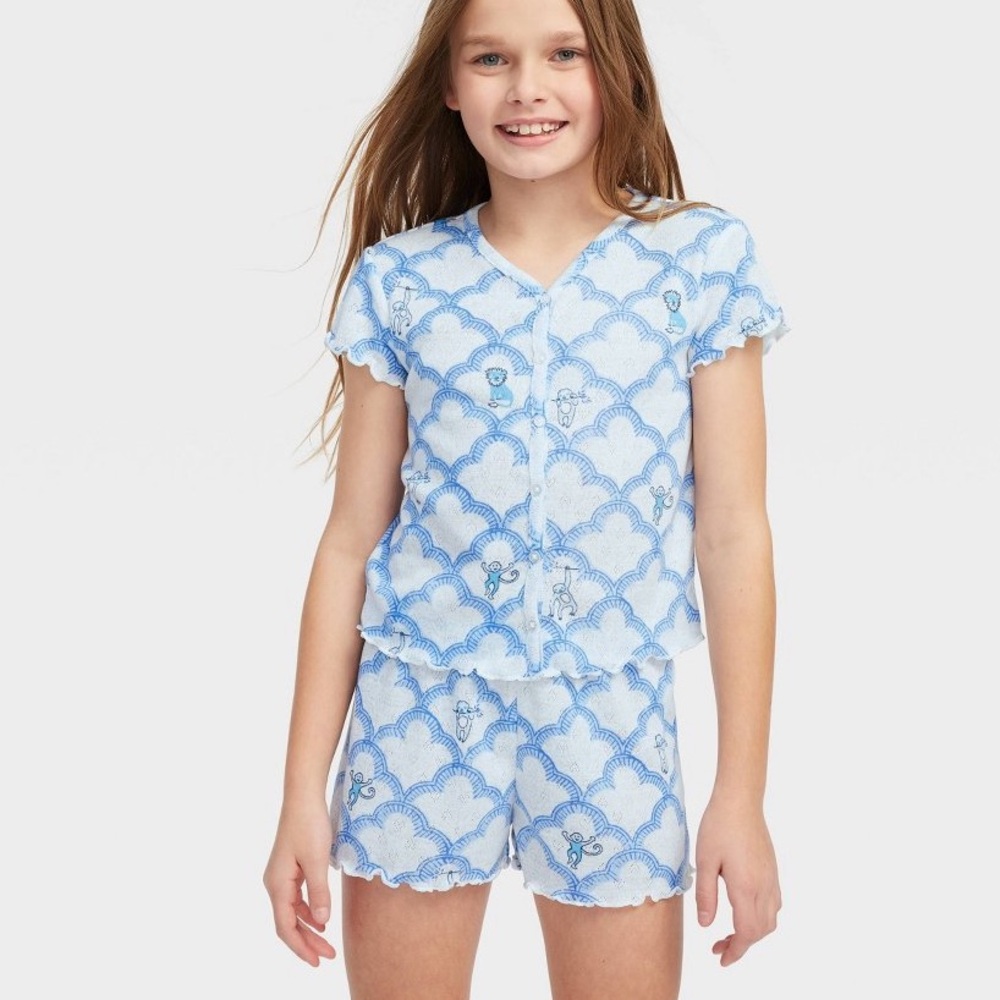 BNWT Roller Rabbit x Target Girls’ Geo Trellis Pointelle Knit PJs